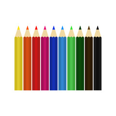 Pencil Colour Set Illustration Design