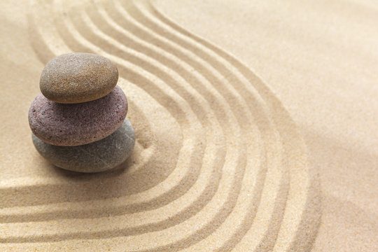 Zen Garden Meditation Stone Background