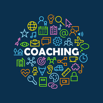 COACHING Symbols in Circle