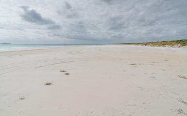 White Le Grand Beach on an overcast day, one of the most beautiful places in the Cape Le Grand...