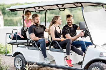 Friends in the golf cart © rh2010