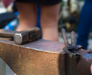 blacksmith tools and fixtures for hand forged metal