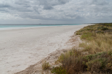 White Le Grand Beach on an overcast day, one of the most beautiful places in the Cape Le Grand...