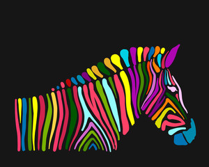 Fototapeta na wymiar Zebra, sketch for your design