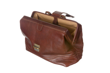 Open vintage doctor bag