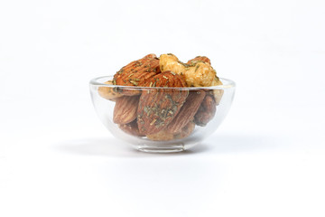 Spice herb almond Cashew nut mix in bowl