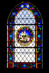 Noirmoutier . Vitraux de l'église Saint Philbert . Vendée 