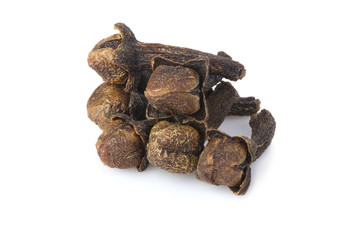 dry cloves isolated on white background.