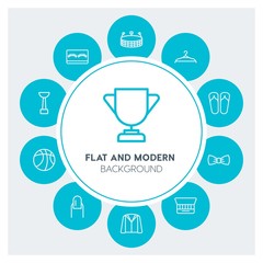 clothes, sports, beauty and cosmetics Infographic Circle outline Icons Set. Contains such Icons as  business,  website,  elements,  background,  pattern, white and more. Fully Editable. Pixel Perfect