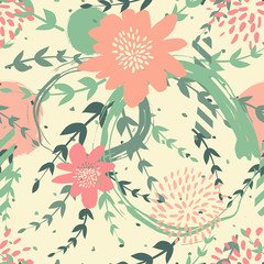 Seamles cute floral pattern