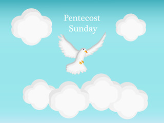 illustration of elements of Pentecost Sunday background