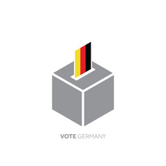 Germany voting concept. National flag and ballot box.