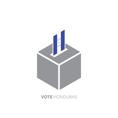 Honduras voting concept. National flag and ballot box.