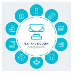 clothes, sports, beauty and cosmetics Infographic Circle outline Icons Set. Contains such Icons as  business,  website,  elements,  background,  pattern,  empty and more. Fully Editable. Pixel Perfect