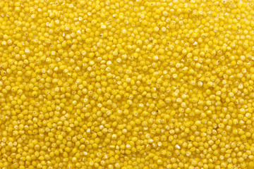 Millet texture or background. Top view
