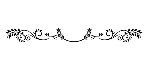 decorative vintage border illustration (natural plant) © barks