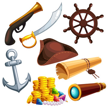 A set of pirate things