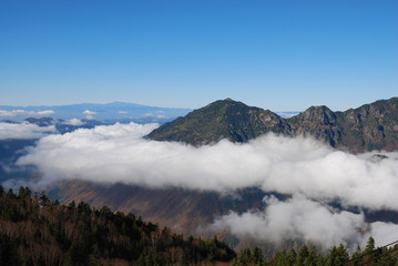 a sea of cloud at Hotaka mountains @KAMIKOCHI / 西穂高岳の雲海 - 晩秋の上高地