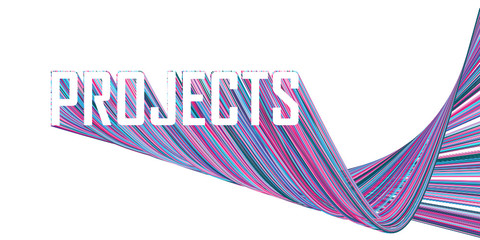 PROJECTS colourful banner