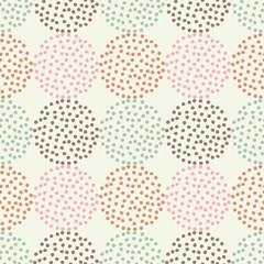 Polka dot seamless pattern. Manual hatching. Geometric background. Scribble texture. Тextile rapport.