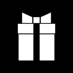 Gift box icon on dark background