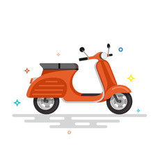 Scooter motorcycle illustration.