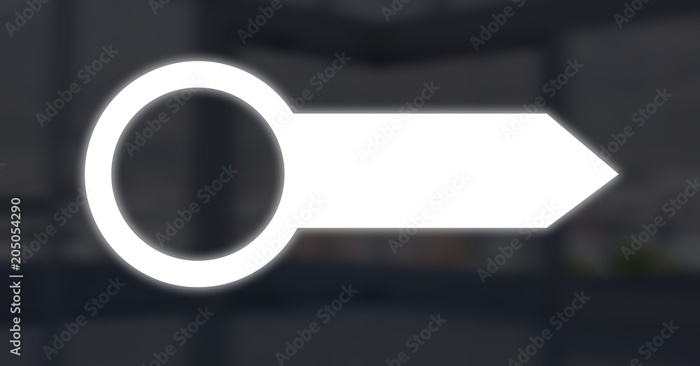 Poster arrow pointer on dark background