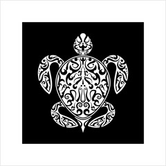 Turtle Tribal Tattoo Artistic