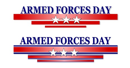 ARMED FORCES DAY , banner with stars