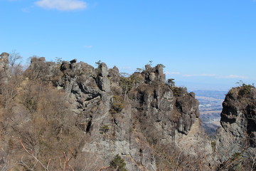 妙義山大砲岩とゆるぎ岩