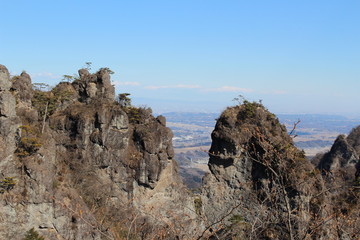 妙義山大砲岩とゆるぎ岩