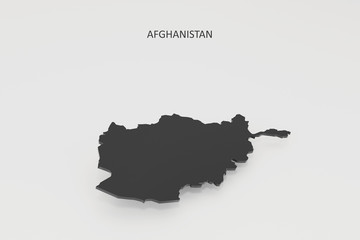 Minimal 3D Countries Illustration - Afghanistan