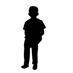 icon, silhouette boy sitting