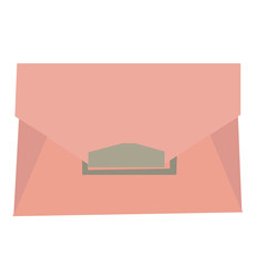 vector, isolated, icon, female clutch