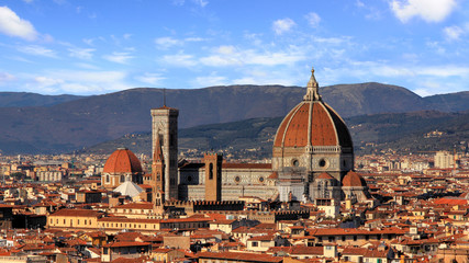 Nice view of the city Florence in Italy