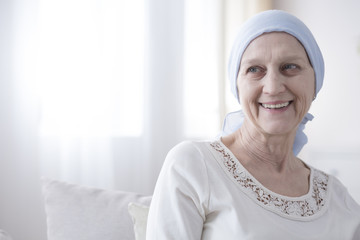 Happy and hopeful cancer patient