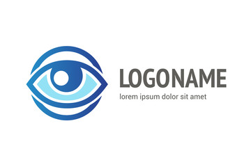 Logo design eye vector template.