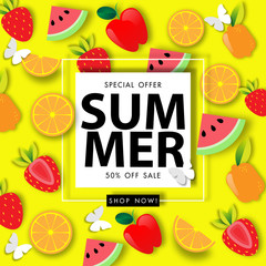Summer Sale Background Vector
