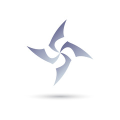 Obraz premium windmill blade vector logo design template, wave icon, spiral sign, twist symbol, vector illustration