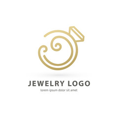 Logo design abstract engagement vector template.