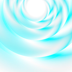 Bright cyan iridescent abstract rings background