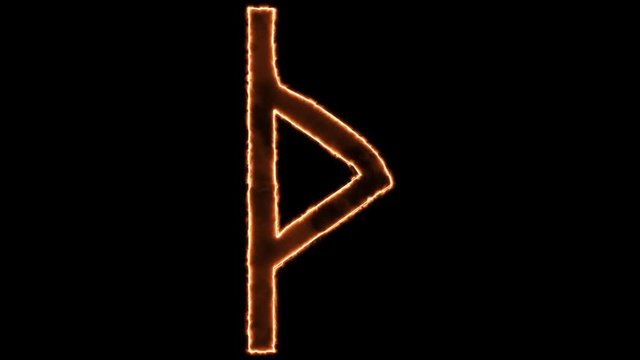 Viking Rune Purisaz in Alpha Channel