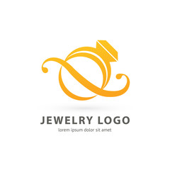 Logo design abstract engagement vector template.