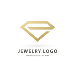 Logo design abstract diamond vector template.