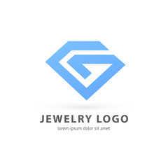 Logo design abstract diamond vector template.