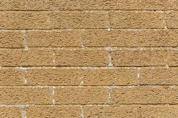 Background of rough bricks of brown color