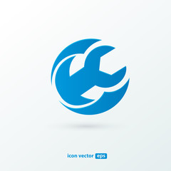 Logo design abstract repair vector template.