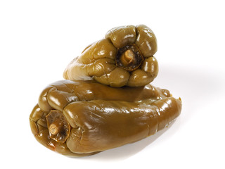 Green Pepper in Brine – Pimientos en salmuera
Marinated green bell peppers in brine.