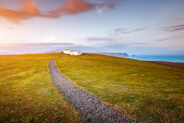 Fototapeta na wymiar Fantastic views of the magical place. Location cape Dyrholaey, Iceland, Europe.