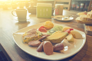 breakfast on table